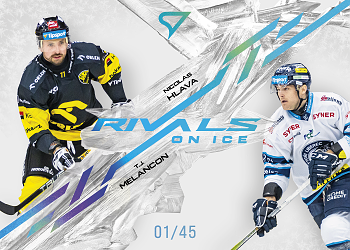 Nicolas Hlava vs. T.J. Melancon Litvinov/Liberec Tipsport ELH 2024/25 SportZoo 2. serie Rivals on Ice Blue Glacier /45 #RI-09